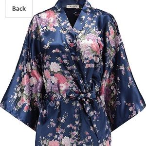 Floral silk kimono
